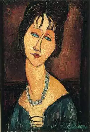 Portrait of Jeanne Hebuterne by Amedeo Modigliani
